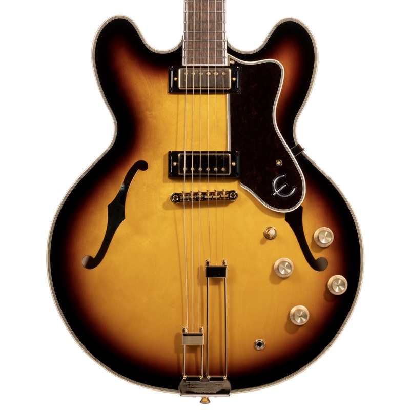 Epiphone Sheraton Electric Guitar with Frequensator and Premium Gig Bag, Vintage Sunburst