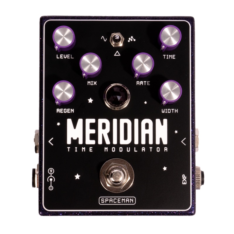 Spaceman Meridian Time Modulator Chorus Effect Pedal, Purple Sparkle