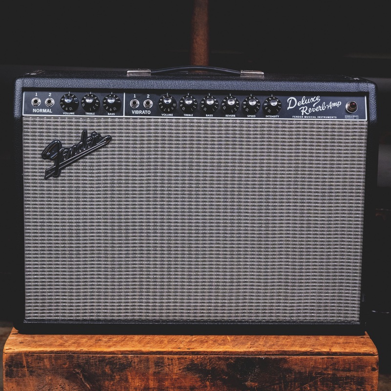 2017 Fender '65 Deluxe Reverb Reissue Guitar Combo Amp w/ Footswitch and Cover
