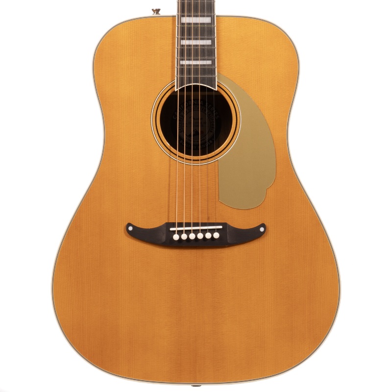 Fender King Vintage Acoustic-Electric Guitar, Aged Natural w/ Case