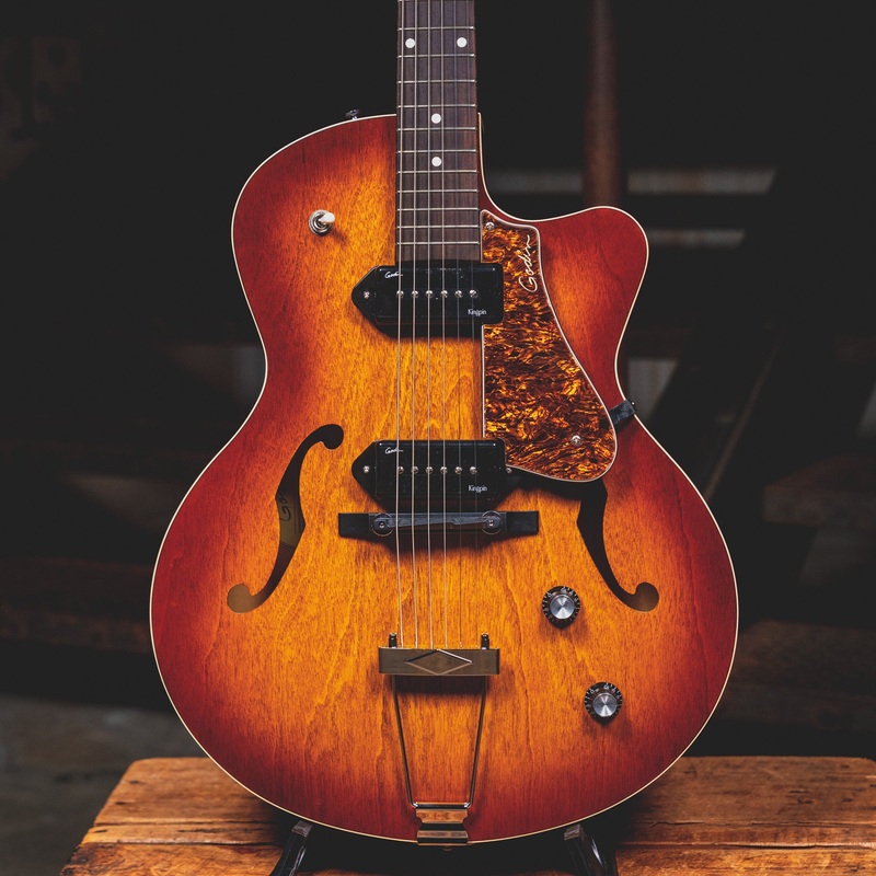2022 Godin Kingpin II P90 Electric Hollowbody Guitar, Sunburst W/ Gig Bag - Used