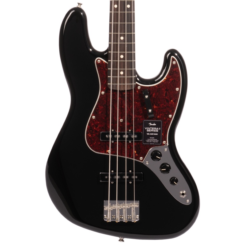 Fender Vintera II 60s Jazz Bass Guitar, Rosewood Fingerboard, Black