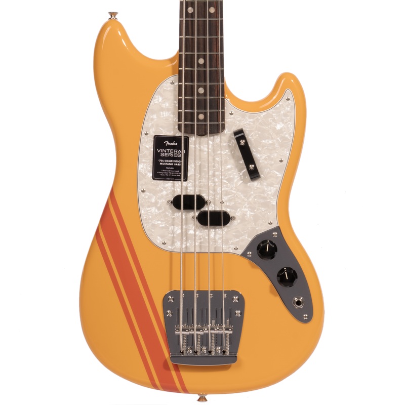 Fender Vintera II 70s Mustang Bass Guitar, Rosewood Fingerboard, Competition Orange
