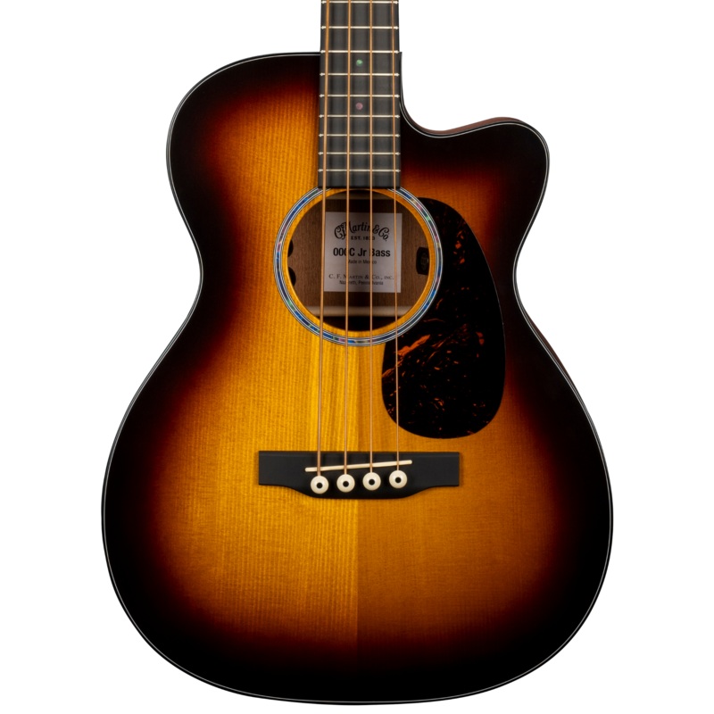Martin 000 Junior E Bass Cutaway Acoustic-Electric Bass Guitar, Spruce/Sapele, Burst