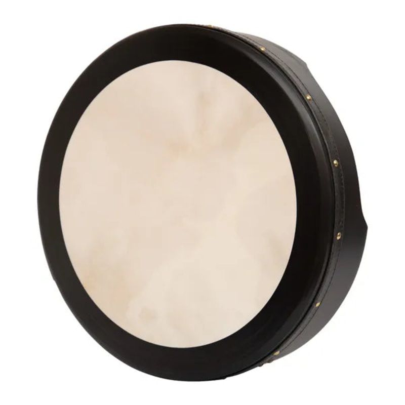 16"X4" BLACK BODHRAN NON TUNABLE T-BAR DEEP TUNE
