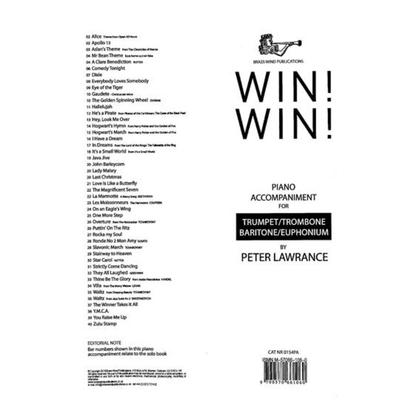 Win! Win! Piano Accompaniment for Trumpet and Trombone