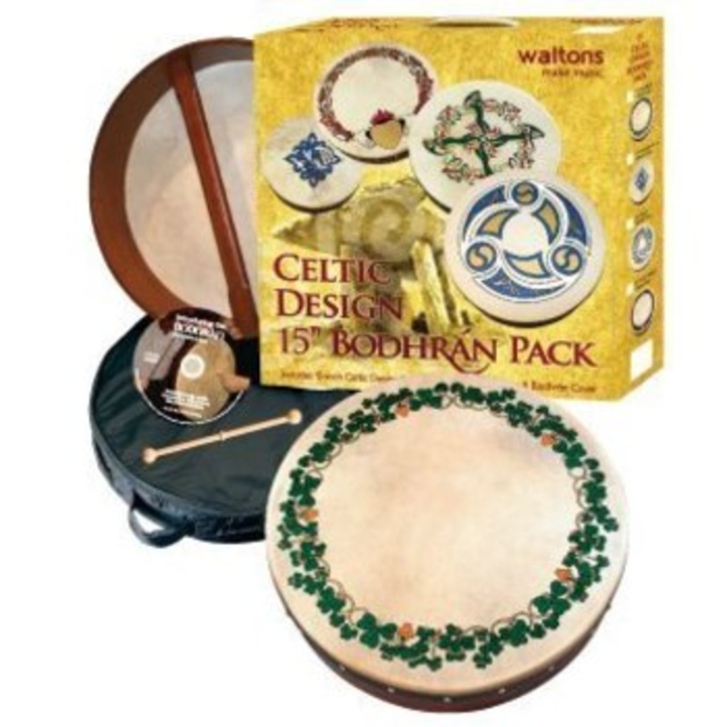 Waltons Bodhran 15" Shamrock