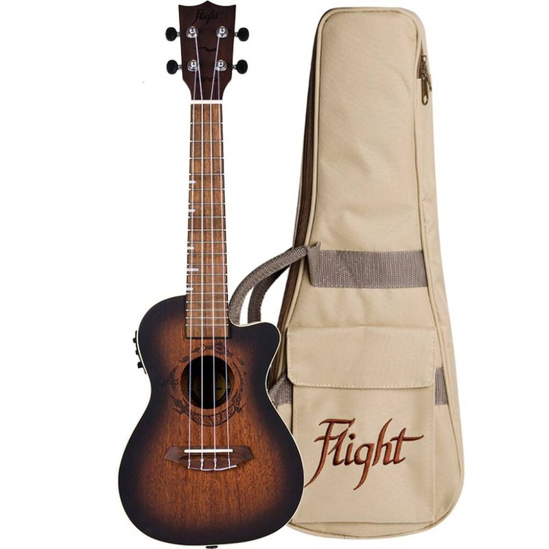 FLIGHT DUC380 ELEC CON UKULELE AMBER