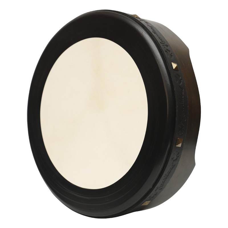 14"X4"  BLACK BODHRAN NON TUNABLE T-BAR DEEP TUNED