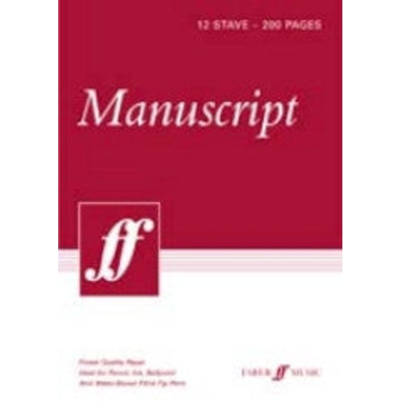 Manuscript Pad 200 Page A4 12-Stave
