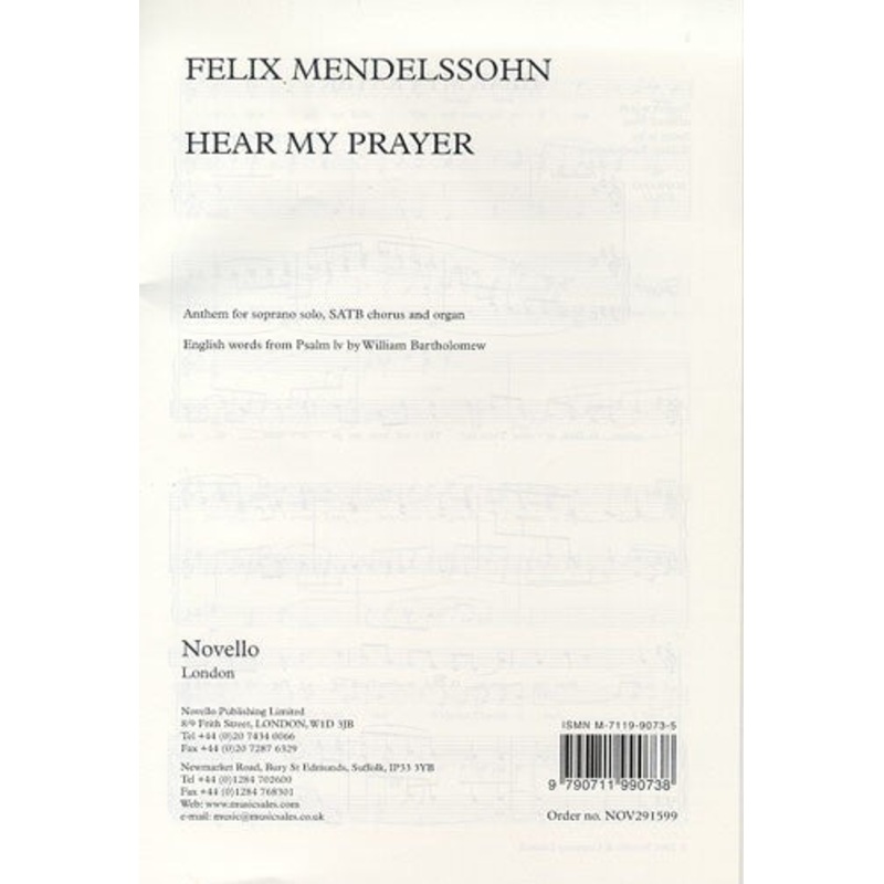 Mendelssohn Hear My Prayer