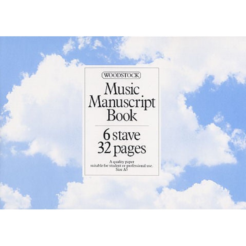 A5 6 Stave 32 page Manuscript Book