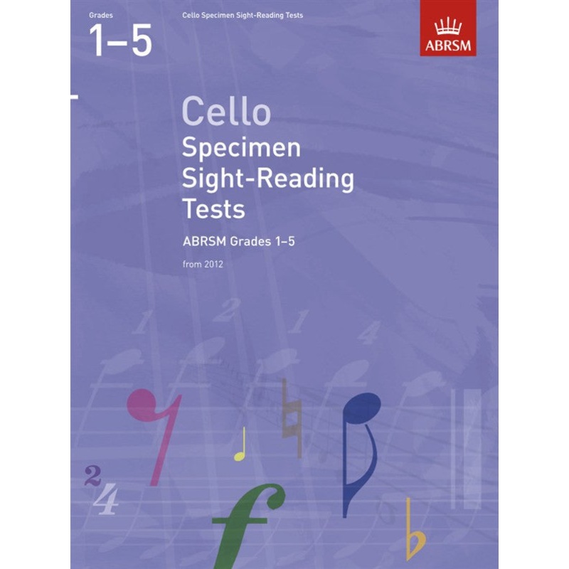 ABRSM Cello Specimen Sight-Reading Tests Grades 1-5 From 2012