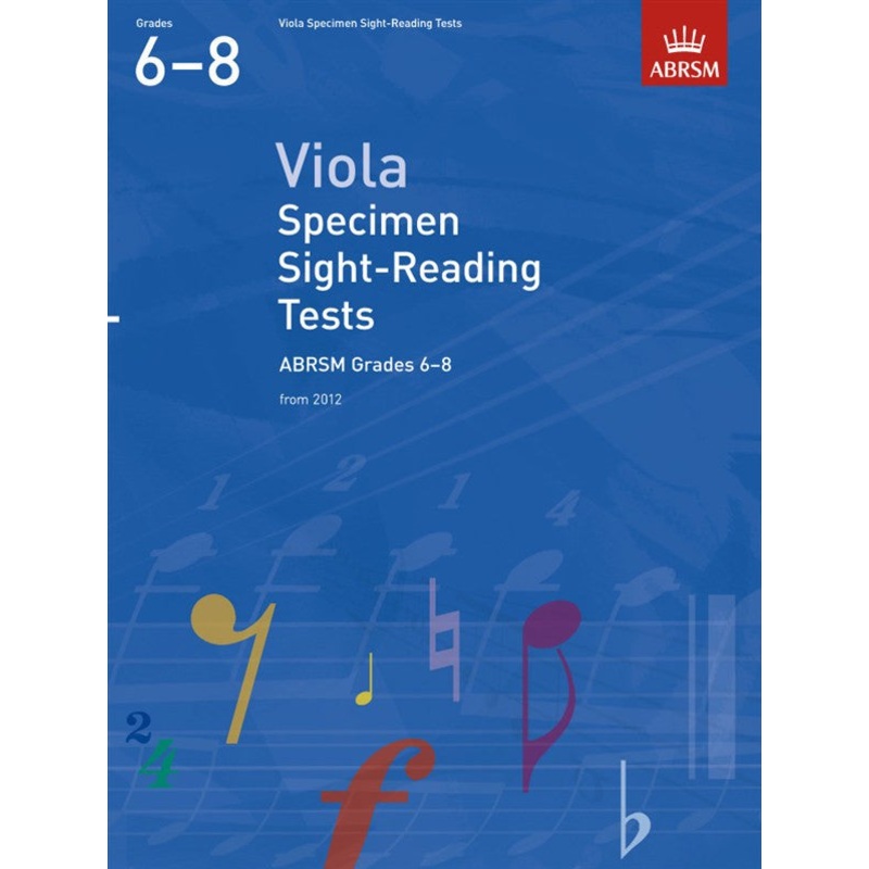 ABRSM Viola Specimen Sight-Reading Tests Grades 6-8 From 2012