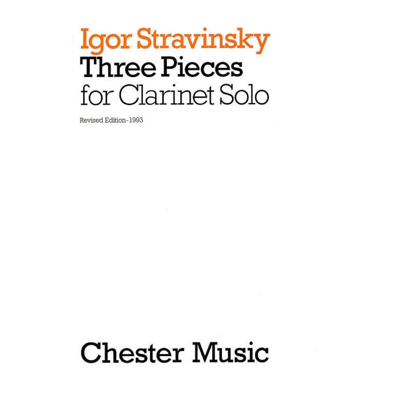 Stravinsky Three Pieces For Clarinet Solo