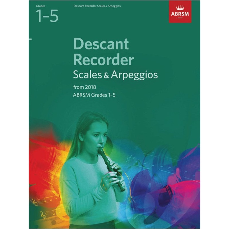 ABRSM Descant Recorder Scales & Arpeggios Grades 15 from 2018