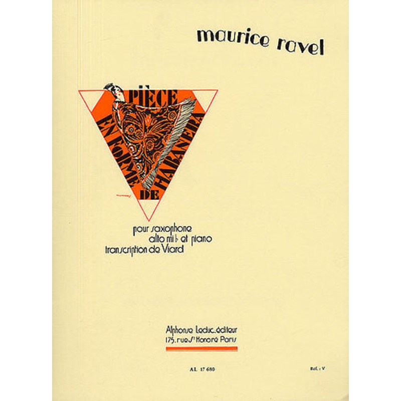 Ravel Piece en Forme de Harbanera for Saxophone