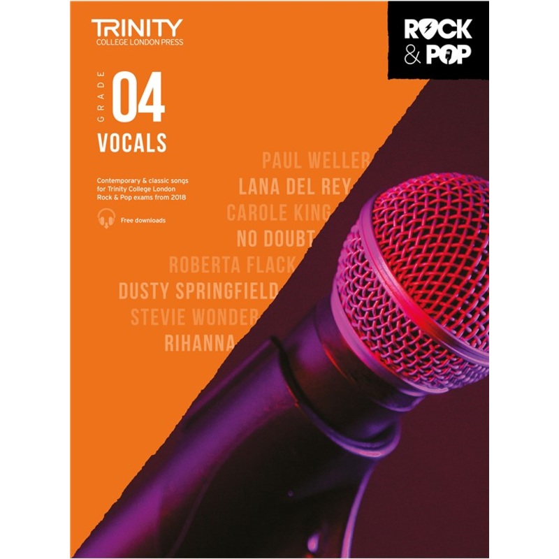 TRINITY ROCK & POP 2018 VOCALS GRADE 4