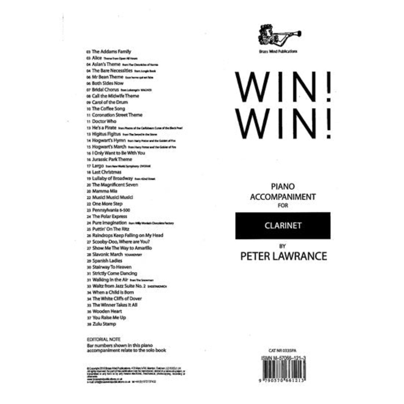 WIN! WIN! for Clarinet Piano Acc