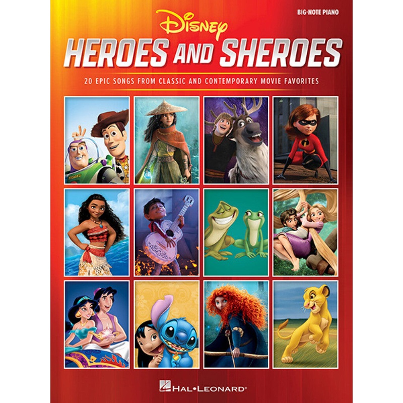 DISNEY HEROES AND SHEROES FOR BIG-NOTE PIANO