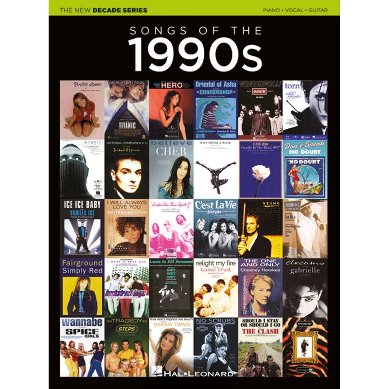 SONGS OF THE 1990S PIANO, VOCAL AND GUITAR
