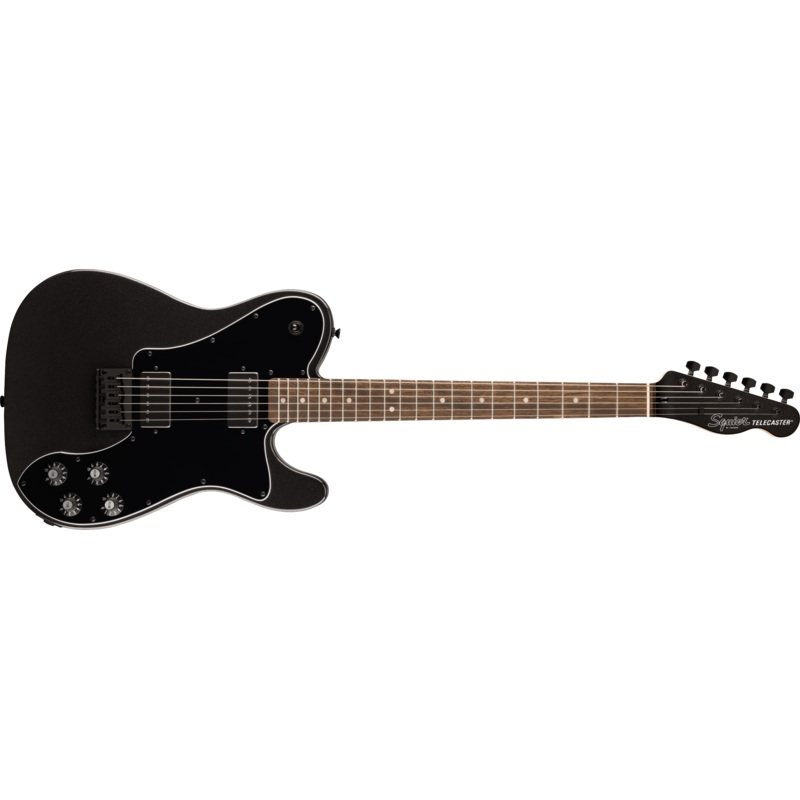 Squier FSR Affinity Series Tele Deluxe Black Hardware, Matching Headstock, Metallic Black